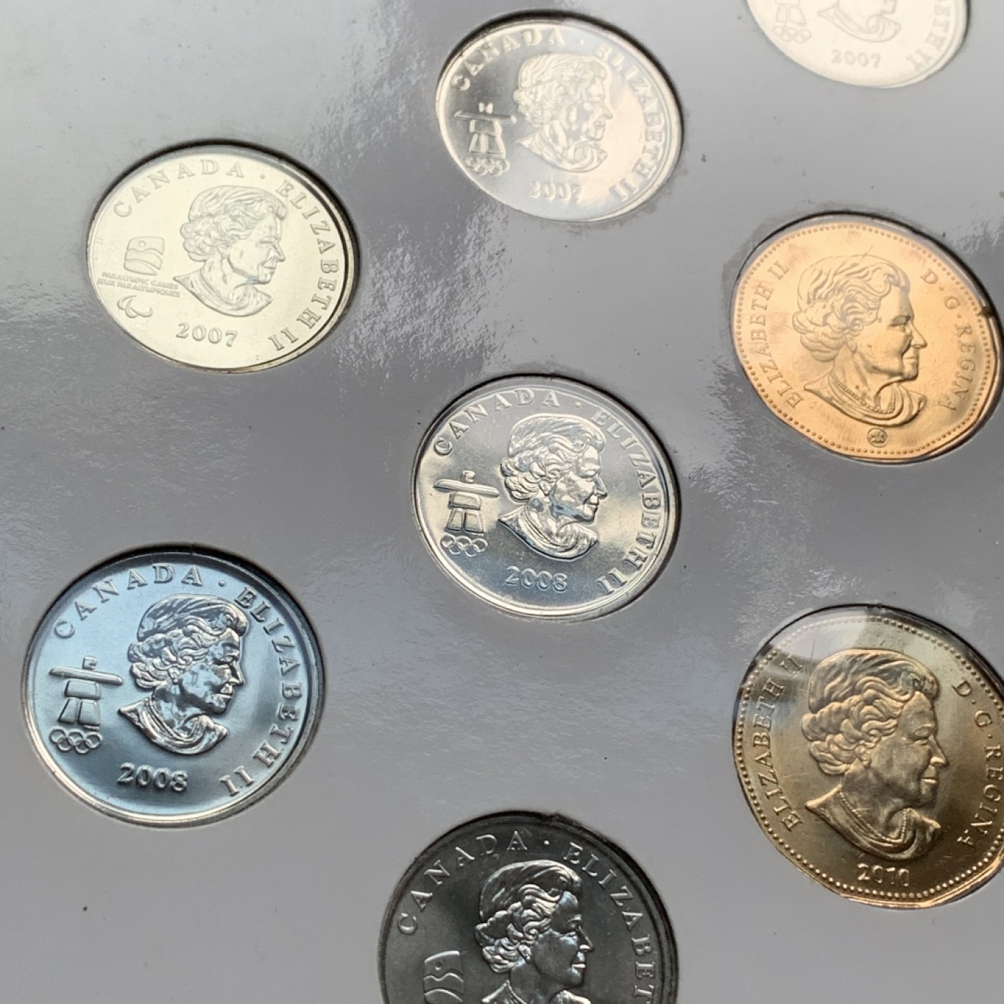 《竞宝斋》第66场-本周日，周一2场连拍（全场不限金额包邮） 加拿大 2010年 纪念冬奥会 14枚封装 套币 少见