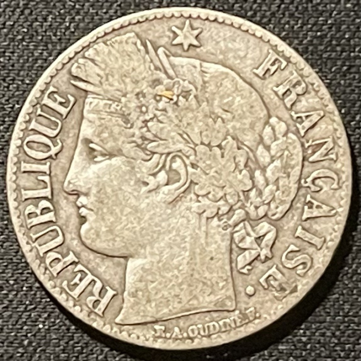 紫瑗钱币——第196期拍卖 法国 1894年 谷物女神 1法郎 5克 0.835银