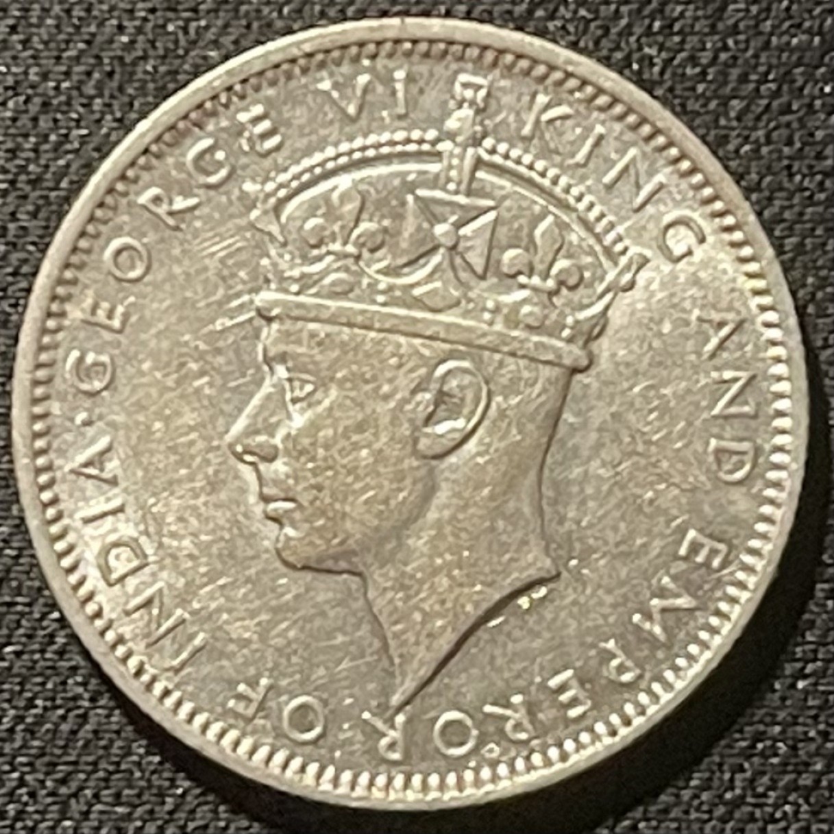 紫瑗钱币——第196期拍卖 马来亚 1943年 乔治六世 20分 5.43克 0.5银