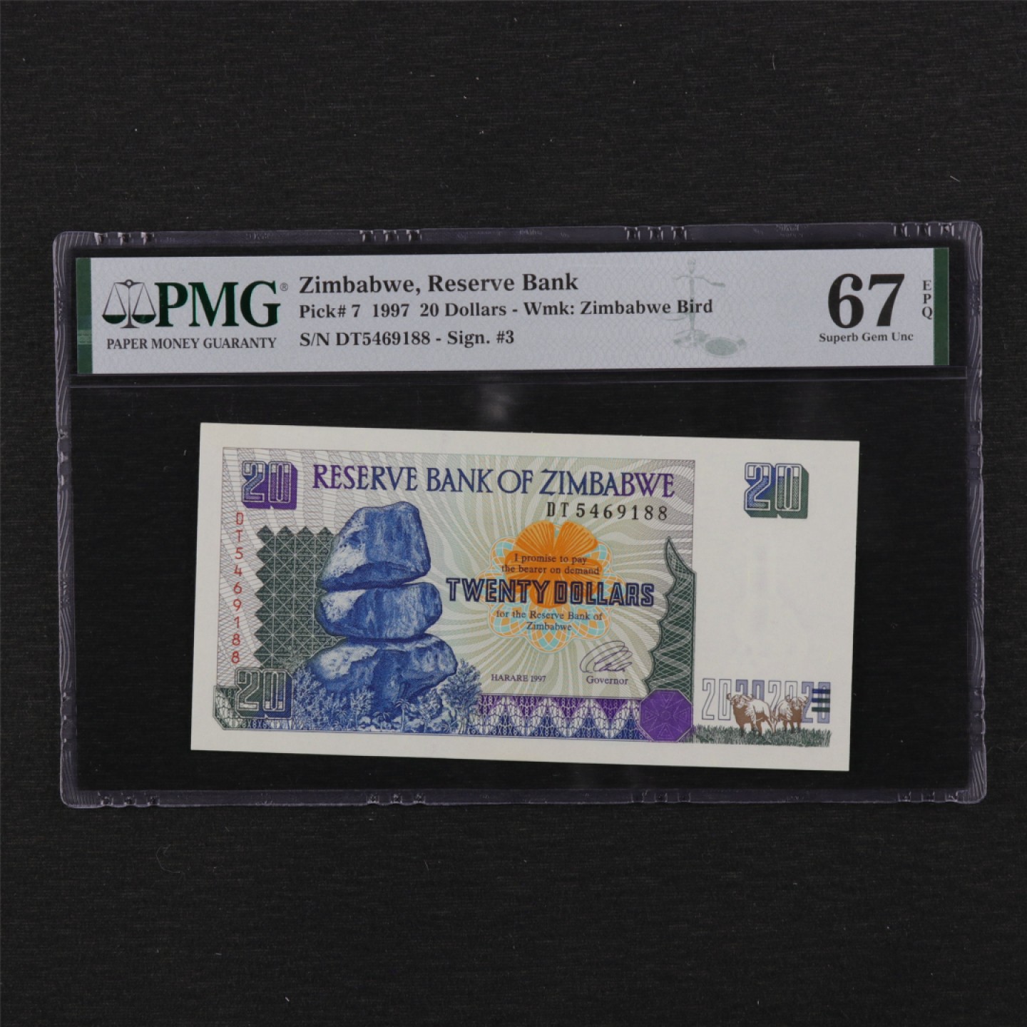 【亘邦集藏】第114期拍卖 1997年 津巴布韦20元 PMG 67EPQ 5469188