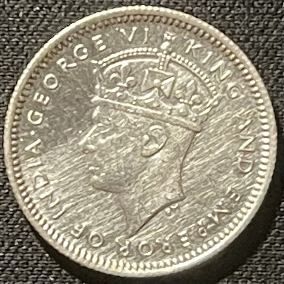 紫瑗钱币——第196期拍卖 马来亚 1945年 乔治六世 10分 2.71克 0.5银