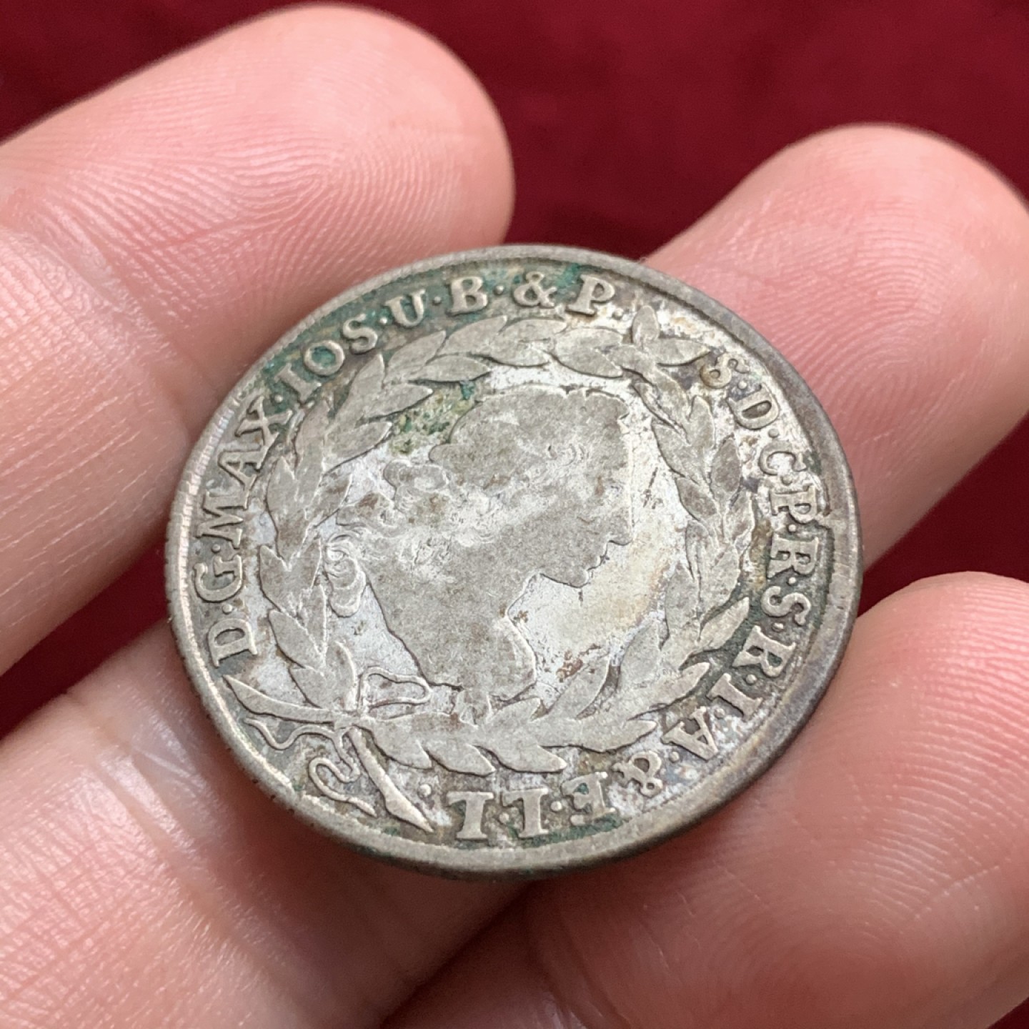 《竞宝斋》第66场-本周日，周一2场连拍（全场不限金额包邮） 德国 巴伐利亚 1767年 马克西米利安三世  20克鲁泽 银币=1/6泰勒 少见品种