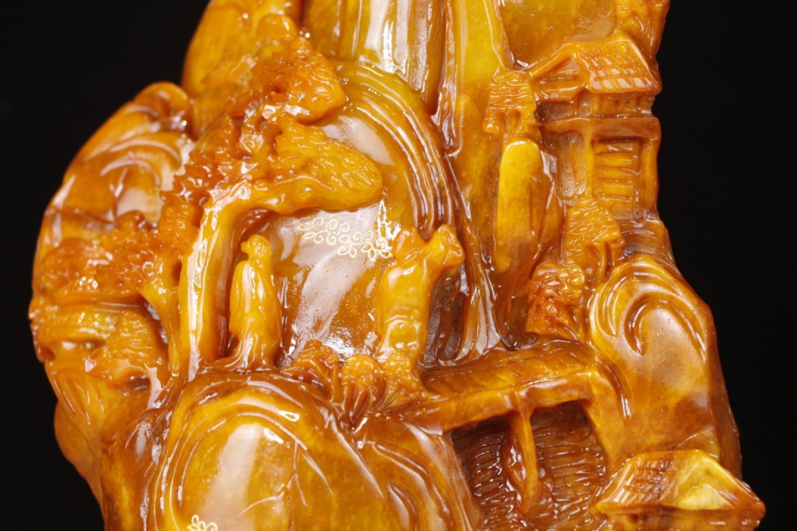 精品田黄石（尚均作）“高山访友”山子摆件 尺寸：高25cm宽17cm重5.5斤