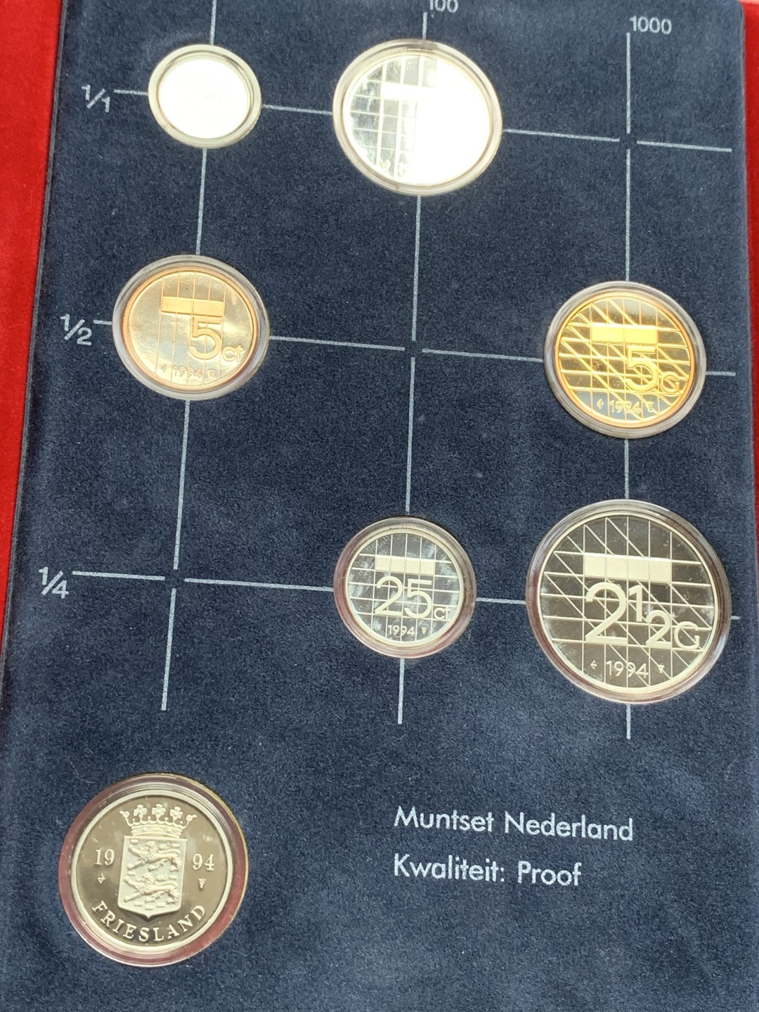 《竞宝斋》第66场-本周日，周一2场连拍（全场不限金额包邮） PROOF 荷兰 1994年 原装皮质精制套币 十分少见的荷兰造币厂保存完好 证书在 proof套币品相完美 镜面照人 高级感十足