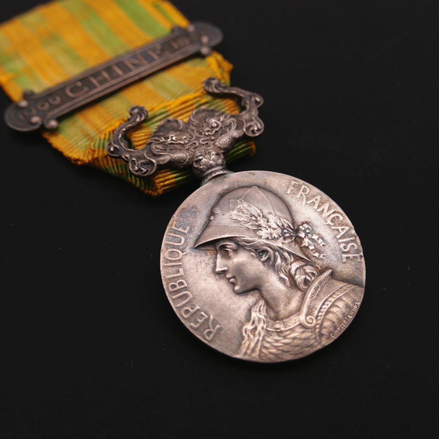 勋章奖章交易所6月25日拍卖 法国1900庚子侵华奖章（银质）