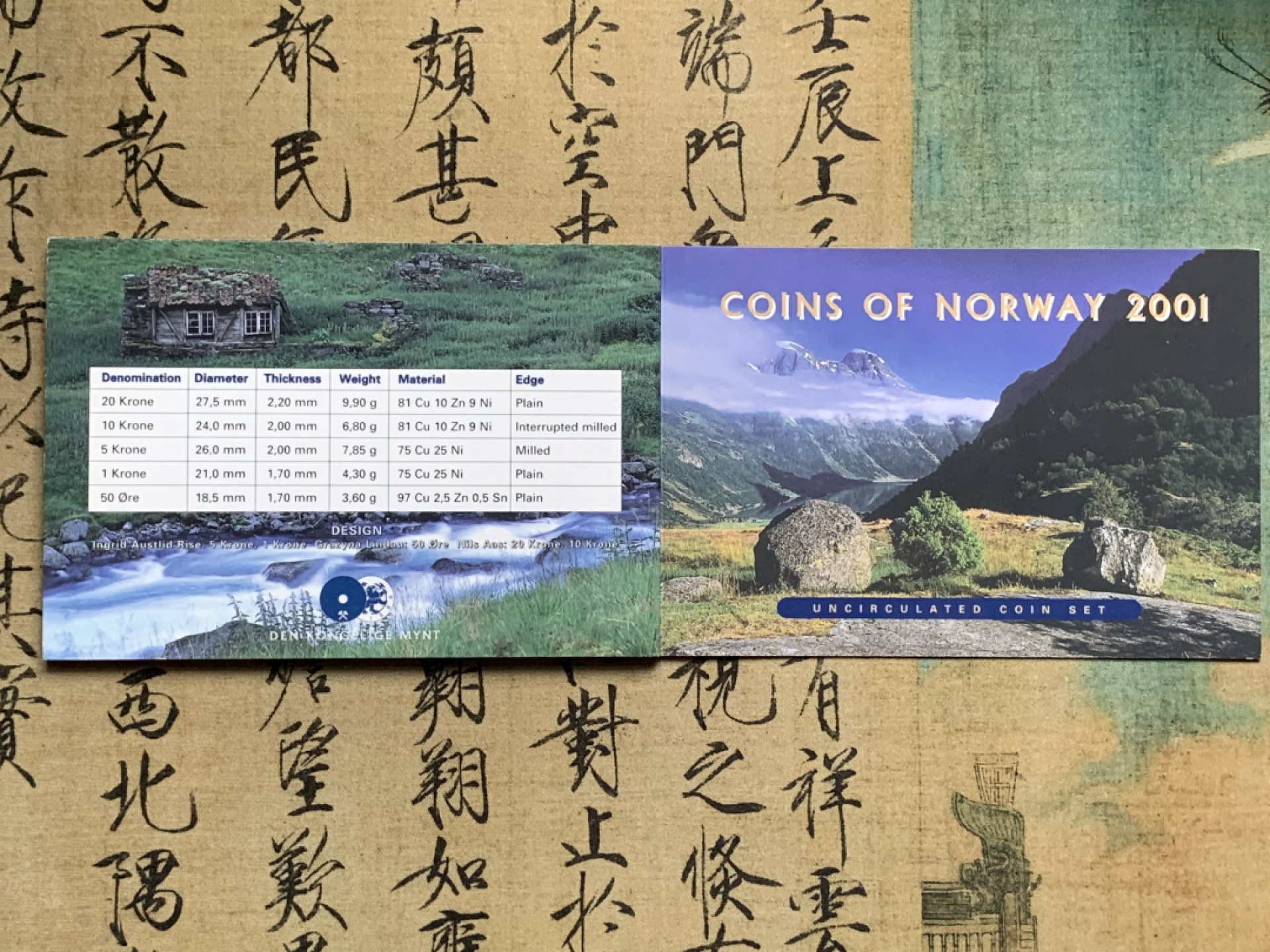 《竞宝斋》第66场-本周日，周一2场连拍（全场不限金额包邮） 卡装 挪威 2001年 哈拉尔五世 五枚装 套币 好品相