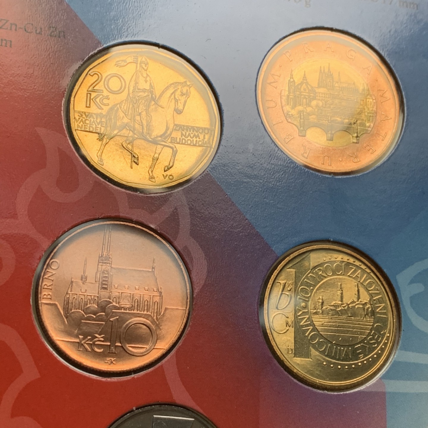 《竞宝斋》第66场-本周日，周一2场连拍（全场不限金额包邮）  卡装 捷克2003年 10枚封装版套币 完美状态