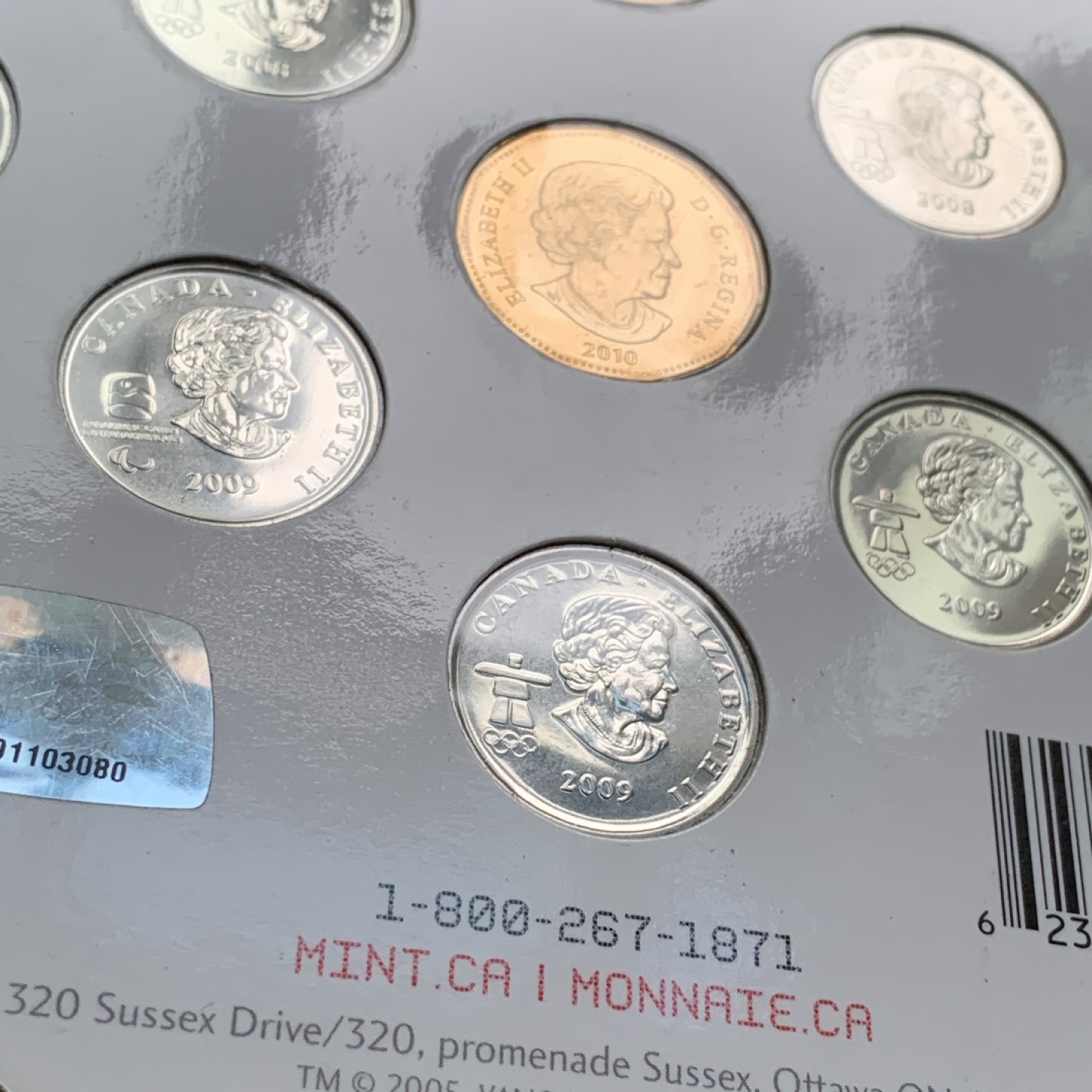 《竞宝斋》第66场-本周日，周一2场连拍（全场不限金额包邮） 加拿大 2010年 纪念冬奥会 14枚封装 套币 少见