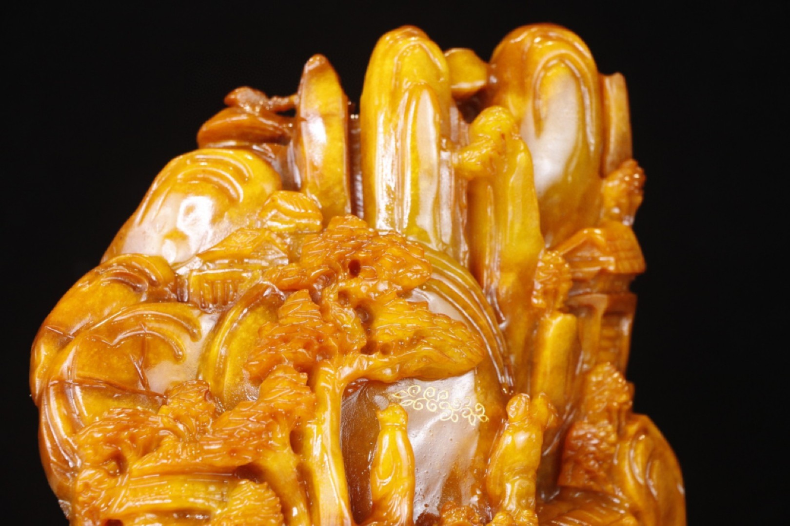 精品田黄石（尚均作）“高山访友”山子摆件 尺寸：高25cm宽17cm重5.5斤