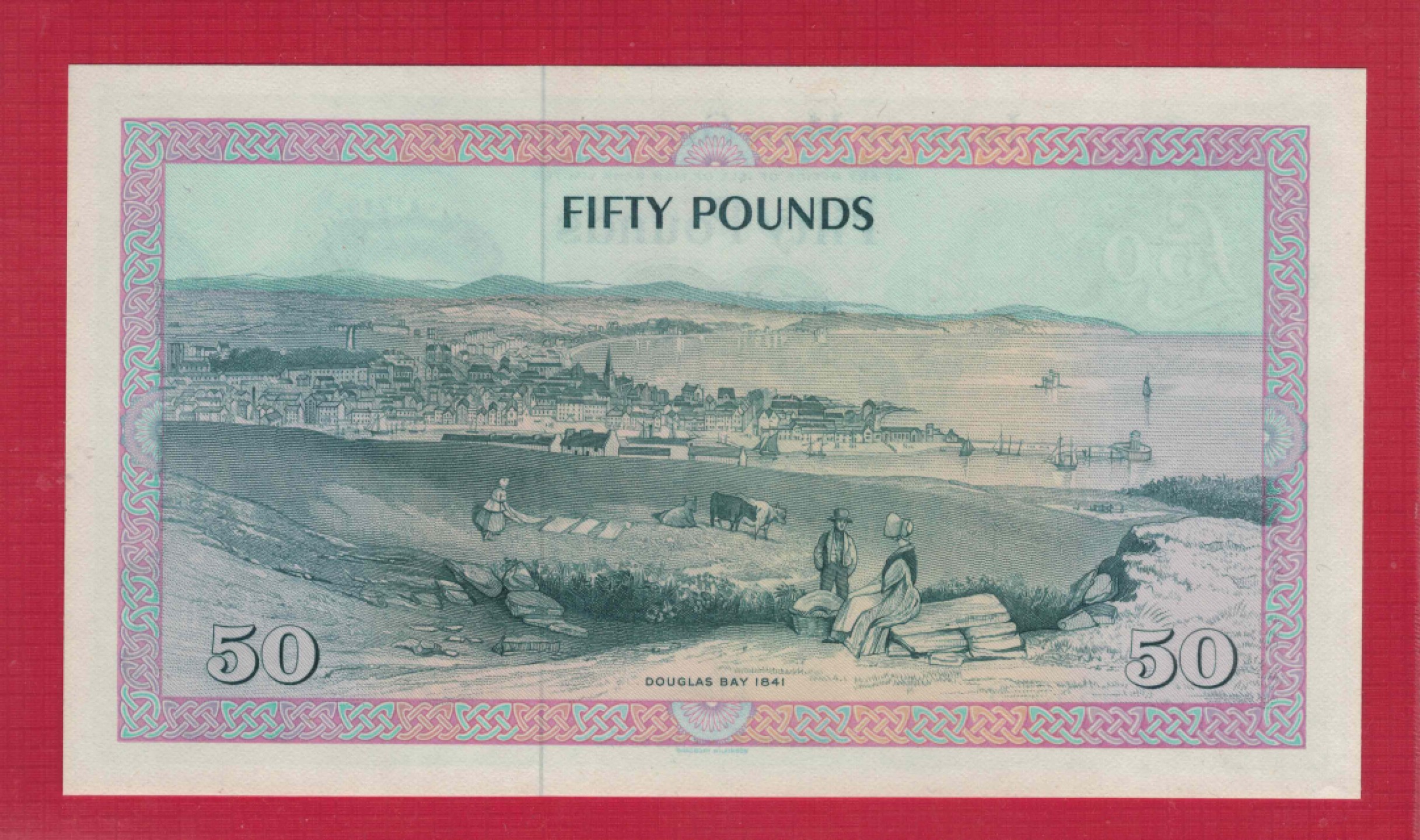 马恩岛1983年50镑 克劳斯P-39 欧洲纸币 UNC 