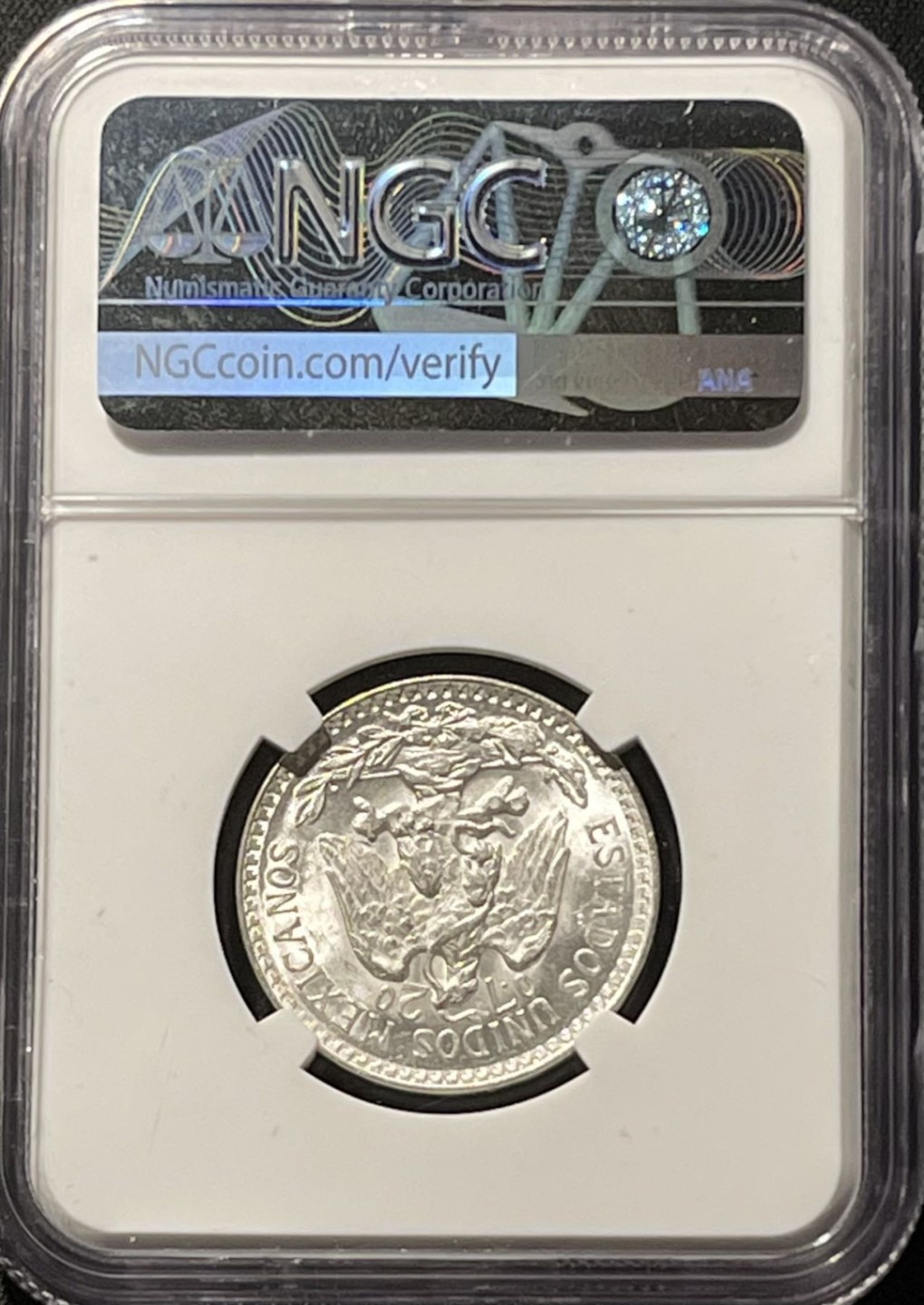 紫瑗钱币——第196期拍卖 墨西哥 1944年 M版 鹰洋 50分 银币 NGC MS63