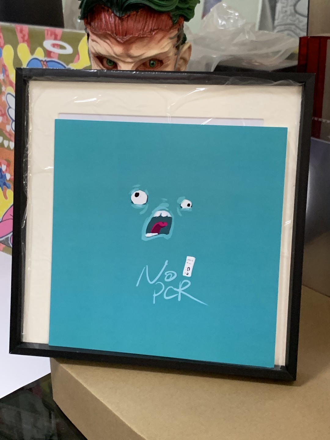 零元拍：艺术家 肠小黑 新作《NO PCR》，摆烂系列作品复制画。