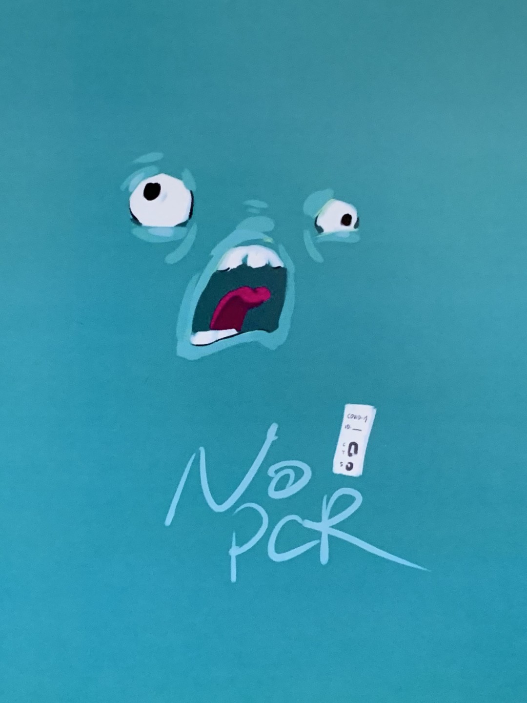 零元拍：艺术家 肠小黑 新作《NO PCR》，摆烂系列作品复制画。