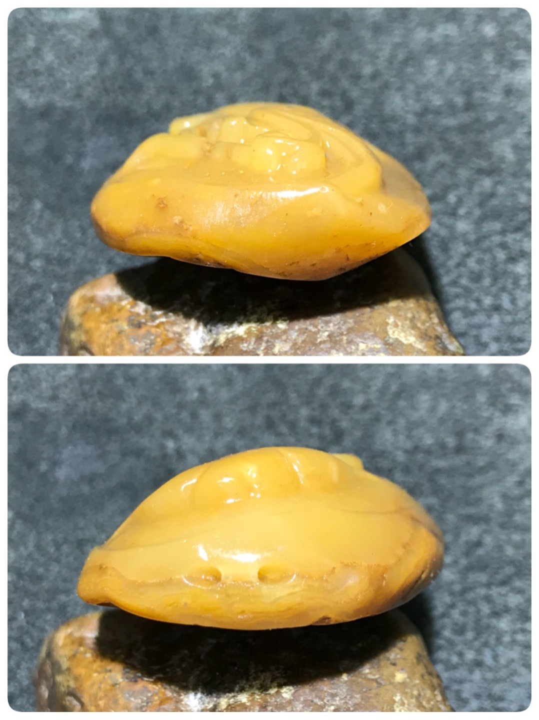天然新疆鸡油黄新疆三彩玉一路连升(吊坠,把件)一个，