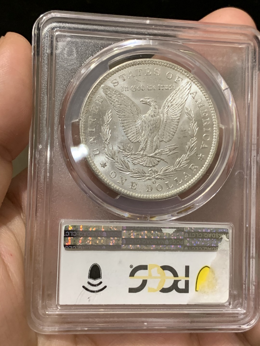 《竞宝斋》第66场-本周日，周一2场连拍（全场不限金额包邮） 美国摩根银元1885年O版 PCGS MS64 老盒子含金量高严评、拆卷裸币价格一直持续上涨