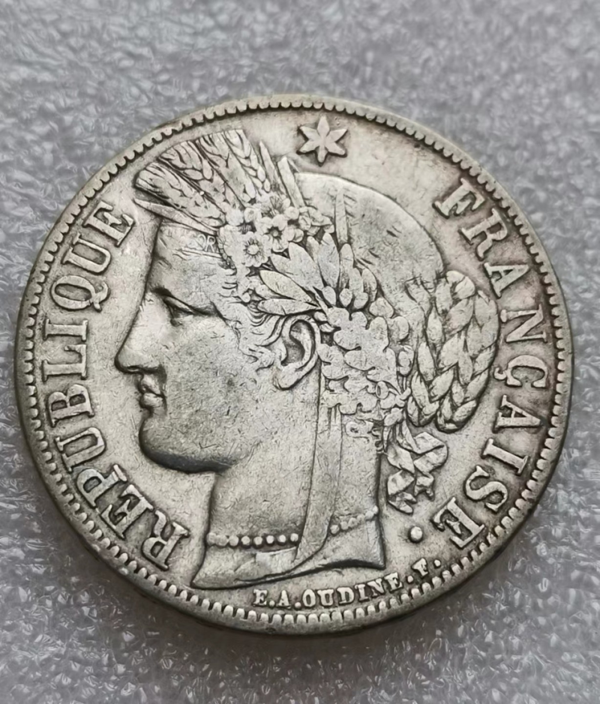 瓶子🏺第44期拍卖会 法国1851年A版谷物女神5法郎银币