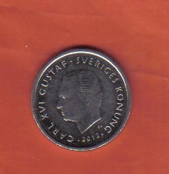 瑞典2012年1克朗 实物图 UNC    