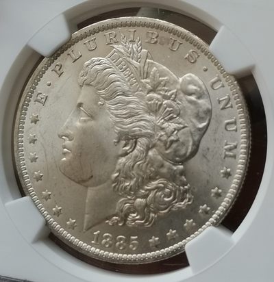 瓶子🏺第44期拍卖会 - MS 63美国1885年摩根银币O版