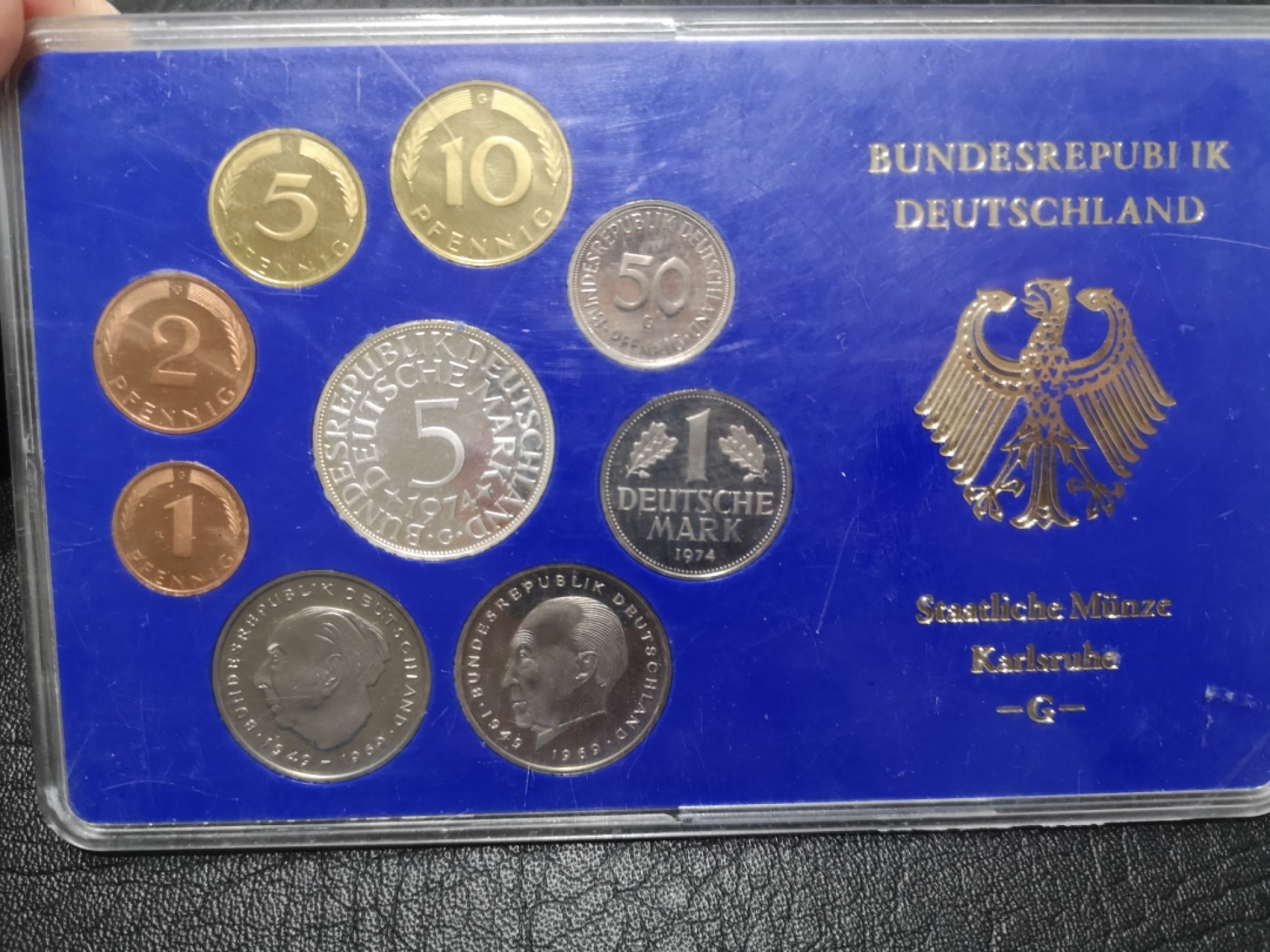 《外钞收藏家》第一百八十四期拍卖 德国精致硬币 9枚一套 G厂铭