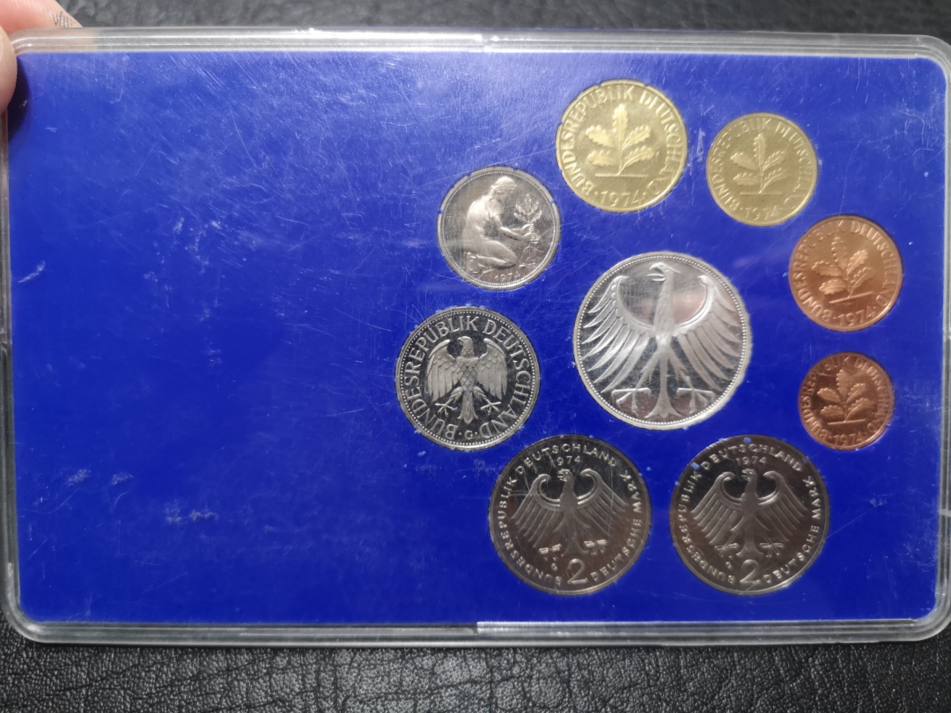 《外钞收藏家》第一百八十四期拍卖 德国精致硬币 9枚一套 G厂铭