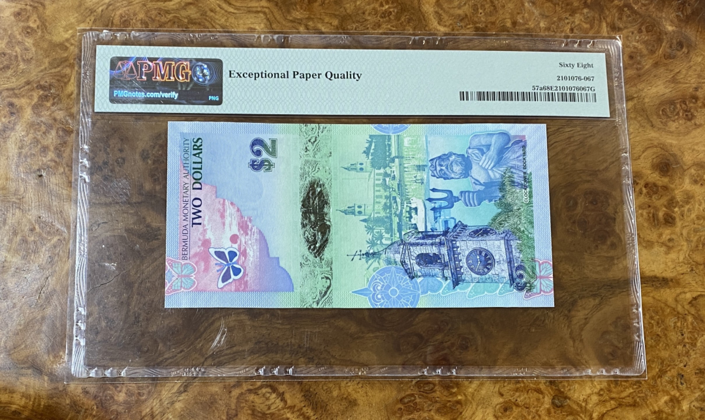 Chase Auction 第14期 - - 中外钱币、纪念钞、民国钞联拍（增加若干拍品） 2009年百慕大2元蓝鸟，PMG68分，冠军分，难上分品种，首发洋葱冠，IBNS获奖纸币！