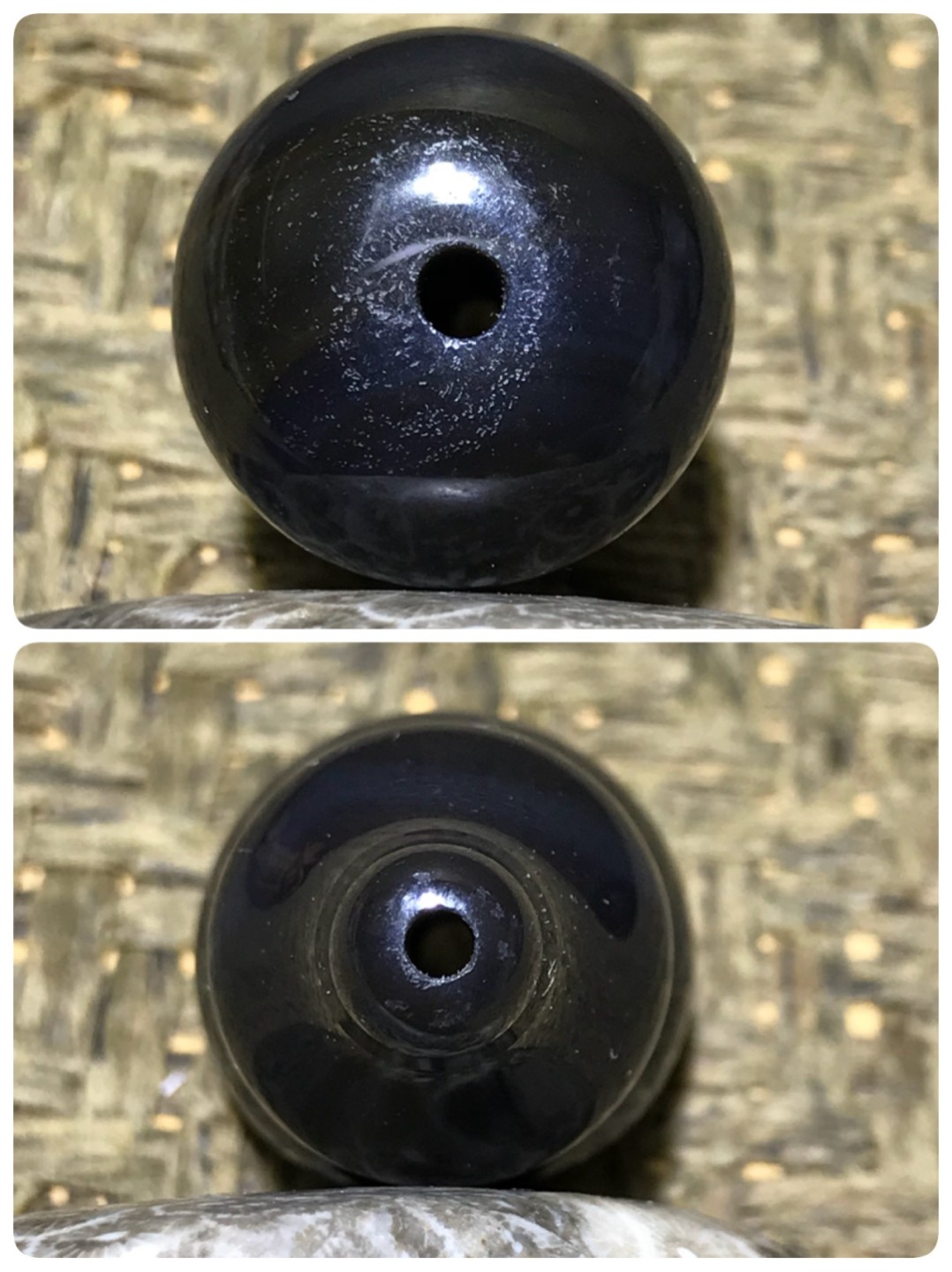 精美天然罕见高玉化蓝玉髓九眼页岩石葫芦一个，