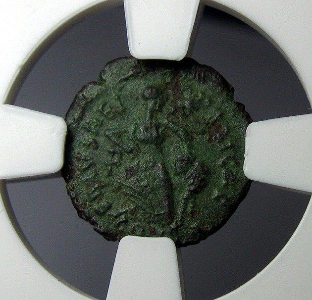  阿卡迪乌斯AE4铜币,古罗马铜币,公元383-408年,自打标签盒子,约14×0.3mm,1.0g
