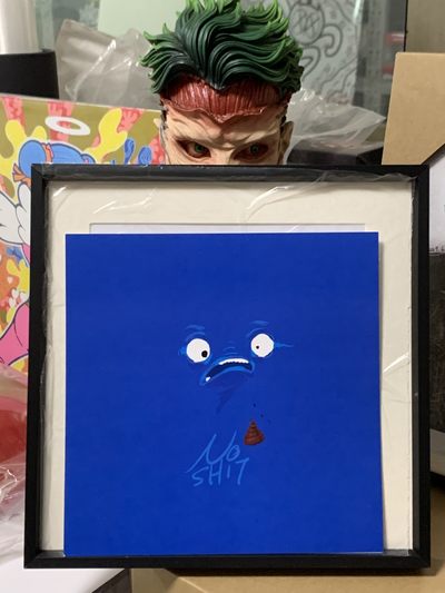 零元拍：艺术家 肠小黑 新作《NO SHIT》，摆烂系列作品复制画。 - 零元拍：艺术家 肠小黑 新作《NO SHIT》，摆烂系列作品复制画。