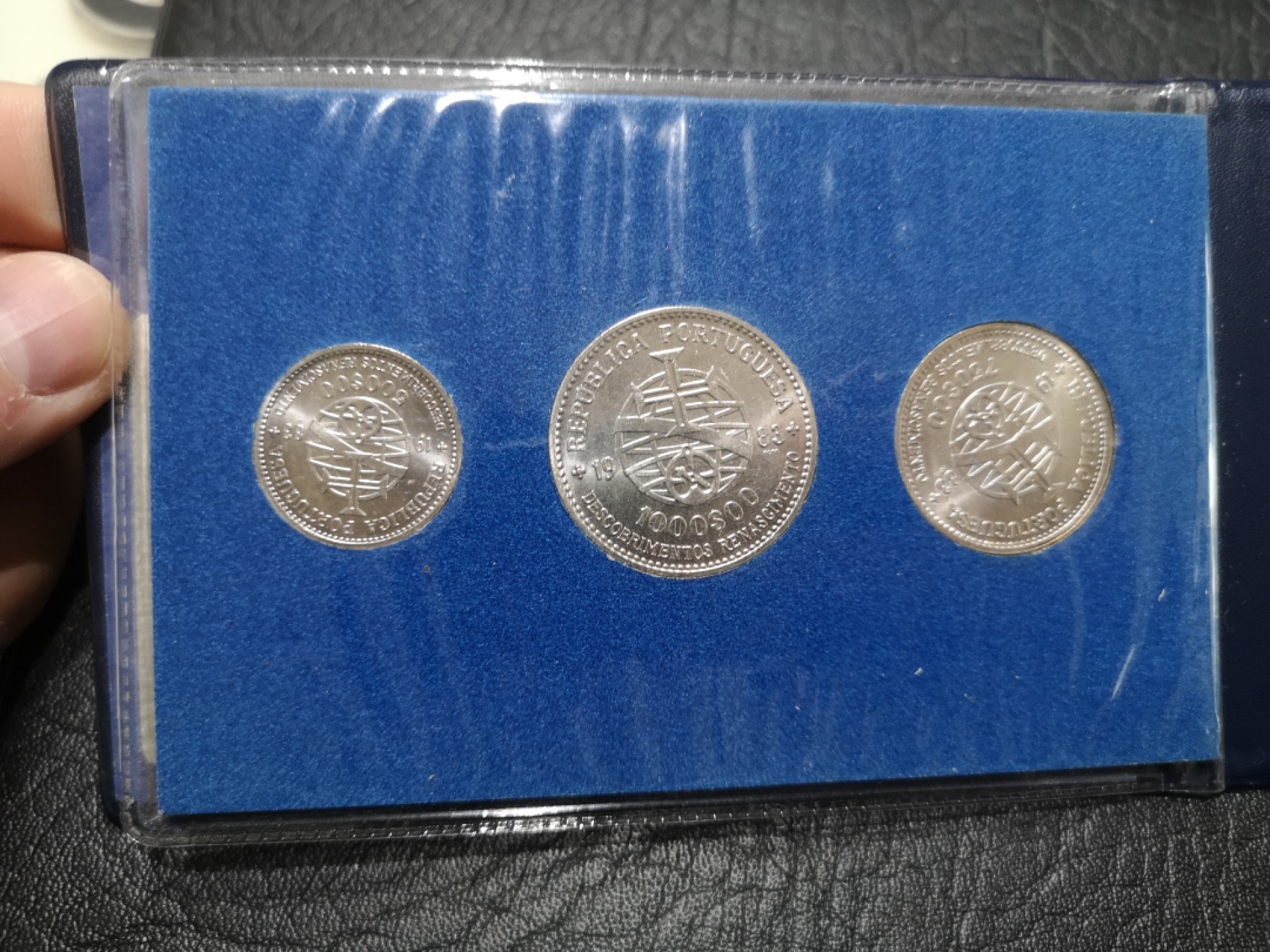 《外钞收藏家》第一百八十四期拍卖 1983年葡萄牙欧洲博览会银币3枚一套 原盒原证