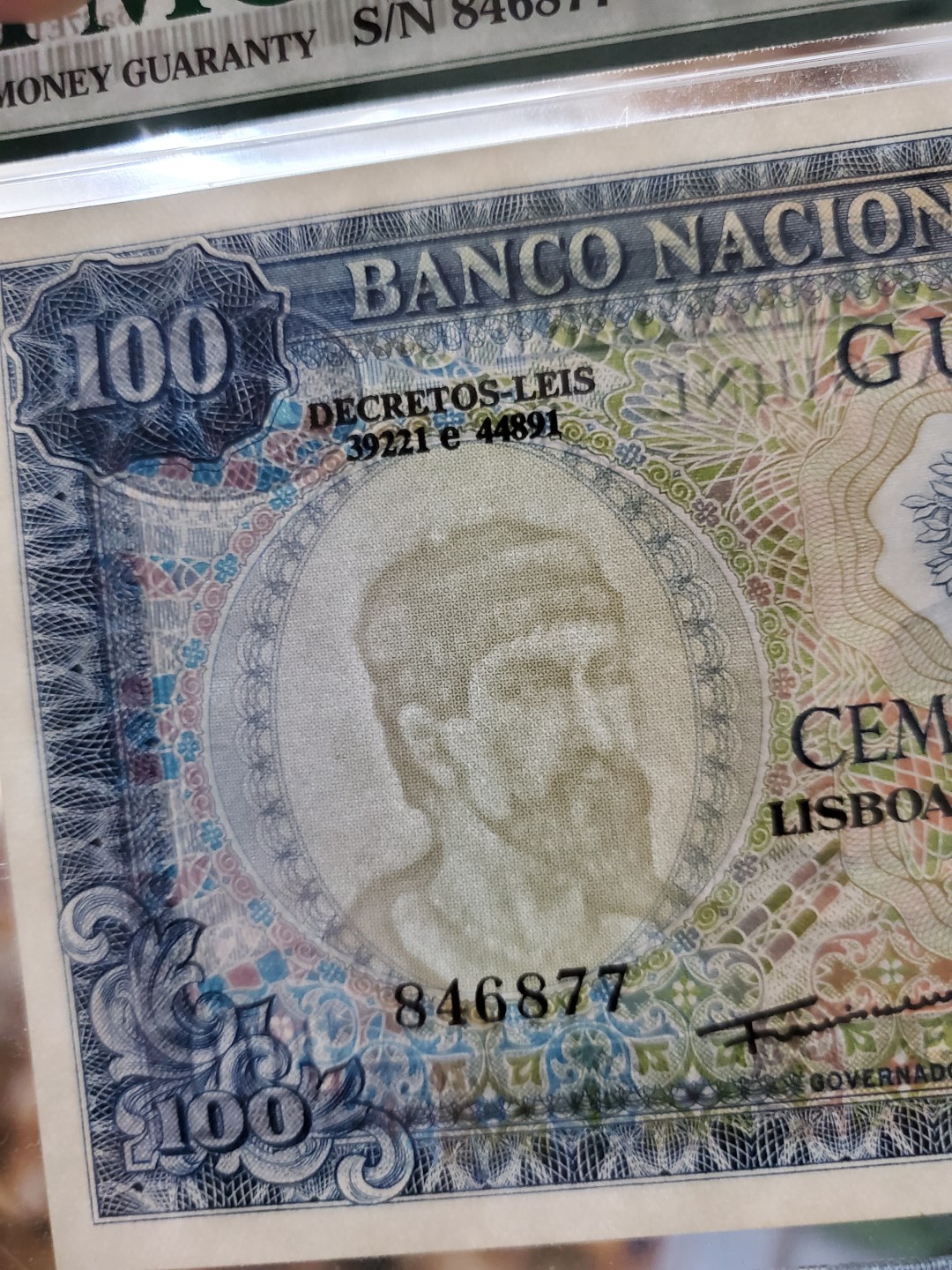 Chase Auction 第14期 - - 中外钱币、纪念钞、民国钞联拍（增加若干拍品） 1971年葡属几内亚100埃斯库多，PMG67分！