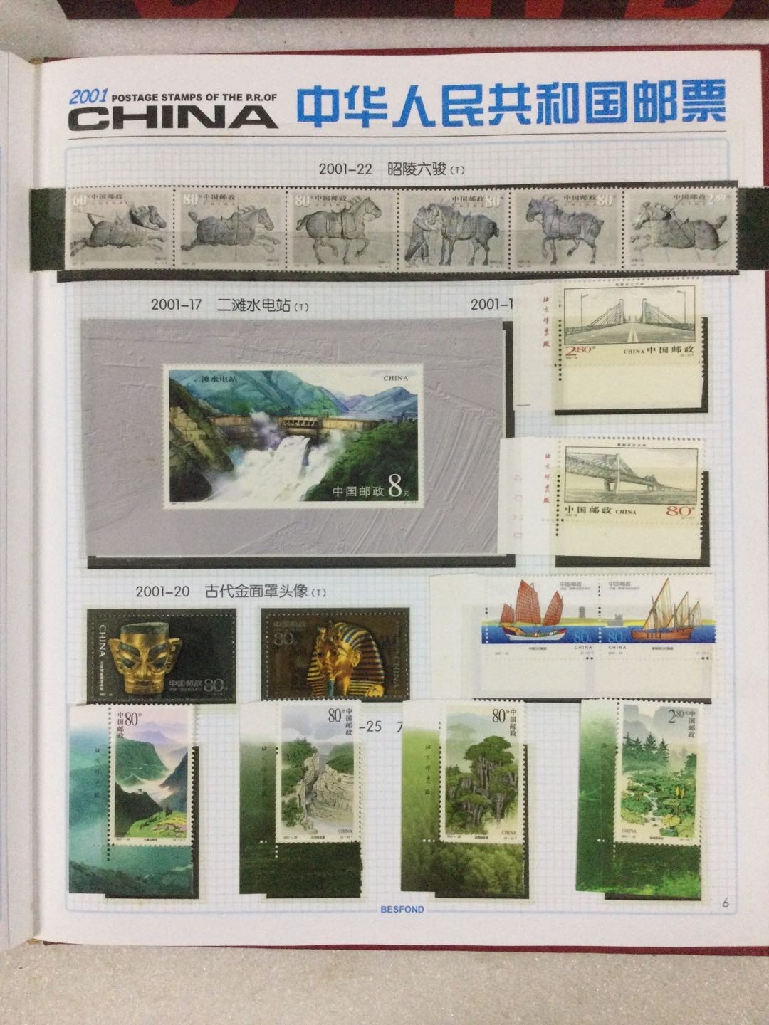 邮票 2001年邮票年册