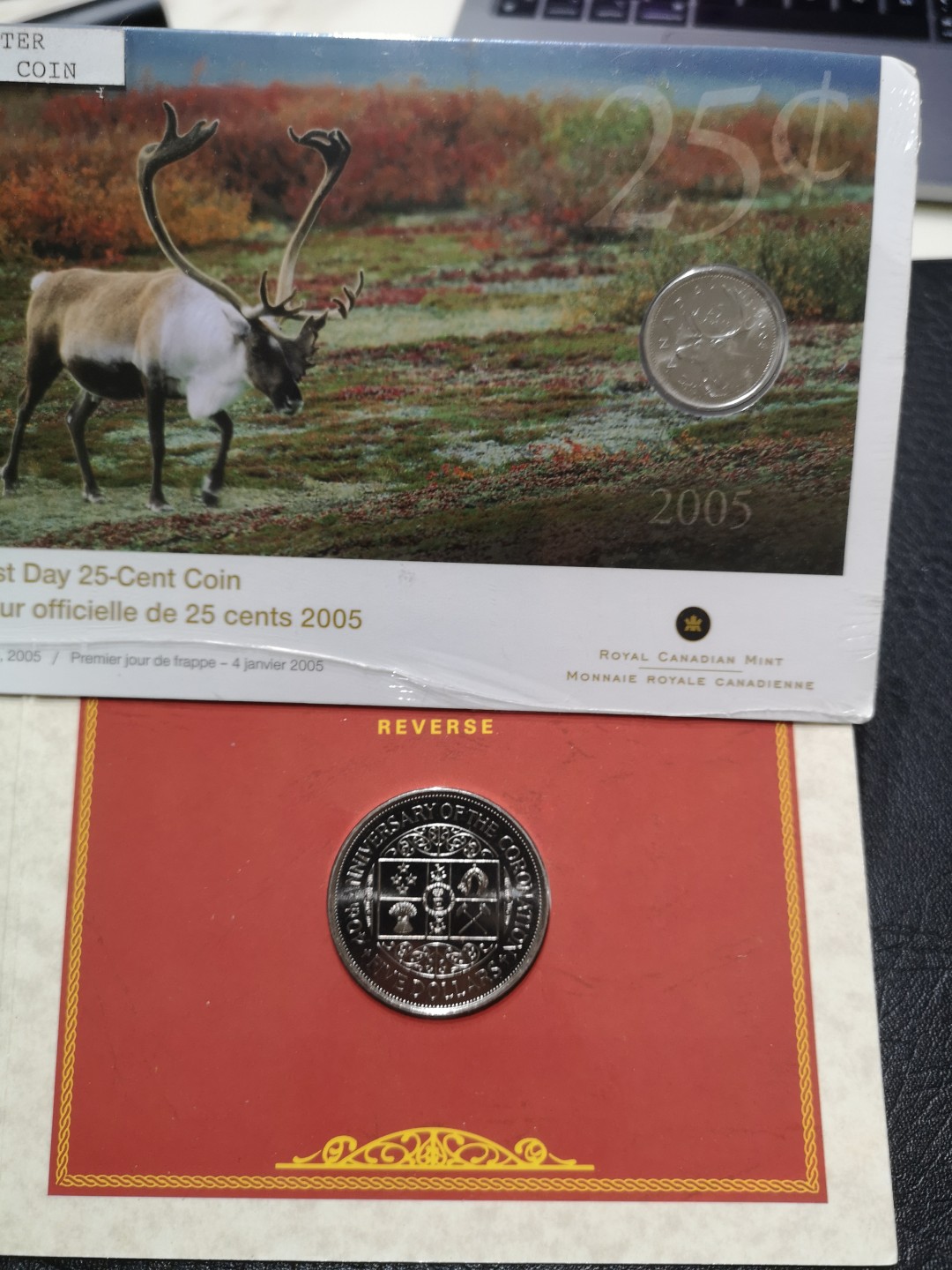 《外钞收藏家》第一百八十四期拍卖 2005年加拿大25分女王硬币+1993年新西兰5元 女王加冕40周年纪念币