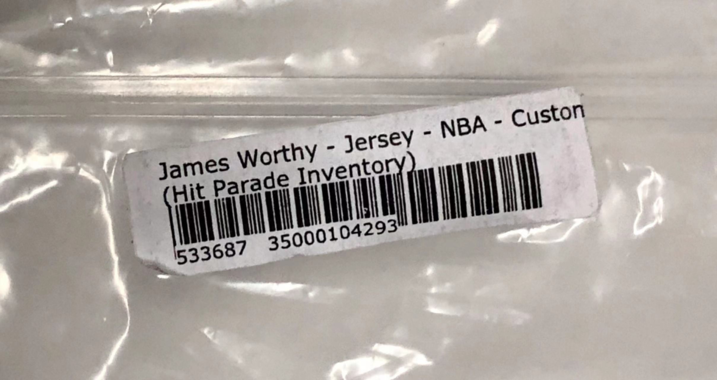 零元拍：湖人名宿，NBA50大巨星詹姆斯沃西亲笔签字球衣，美国Hit Parade 公司出品 签名球衣福盒系 steinercx认证认证证书。