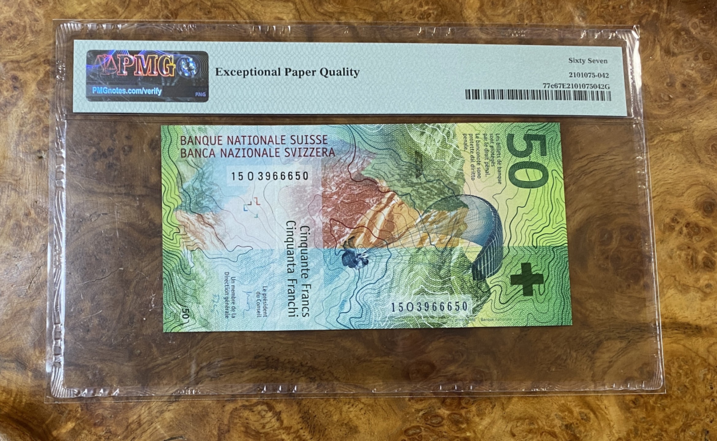 Chase Auction 第14期 - - 中外钱币、纪念钞、民国钞联拍（增加若干拍品） 2015年瑞士50法郎，PMG67！