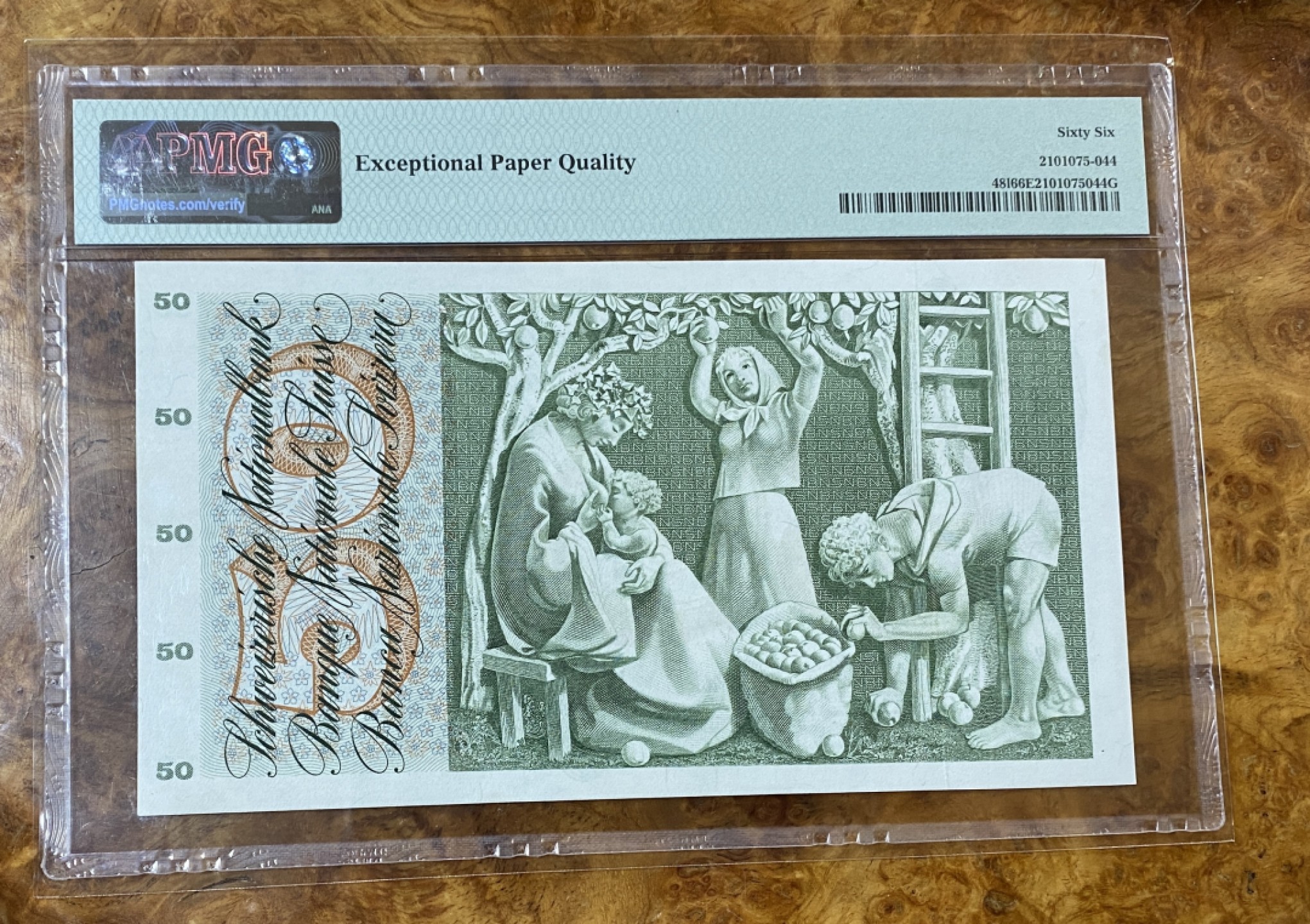 Chase Auction 第14期 - - 中外钱币、纪念钞、民国钞联拍（增加若干拍品） 1972年瑞士50法郎，PMG66分，苹果园！