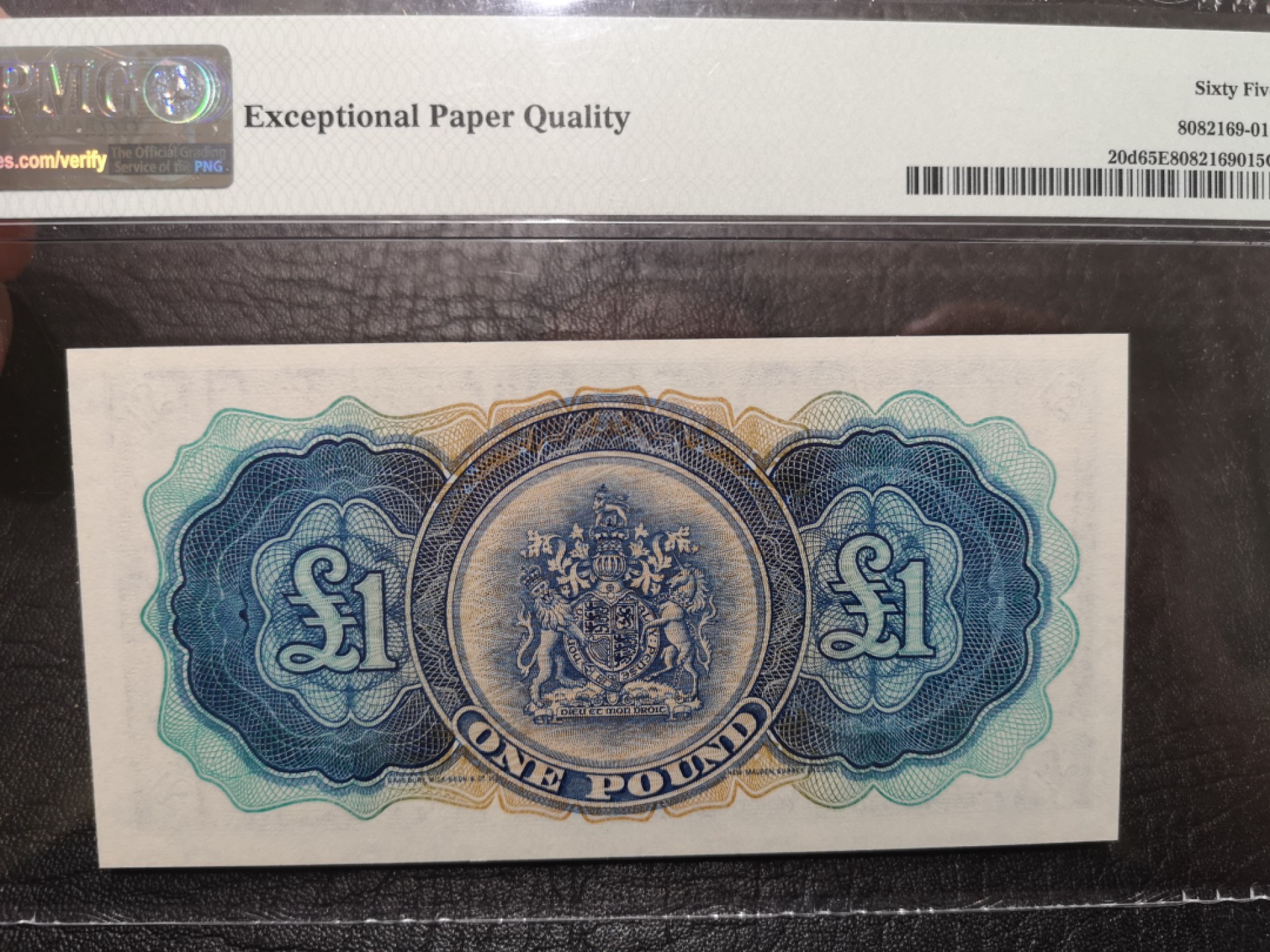 《外钞收藏家》第一百八十四期拍卖 1966年百慕大精美女王1镑 PMG65 BWC作品