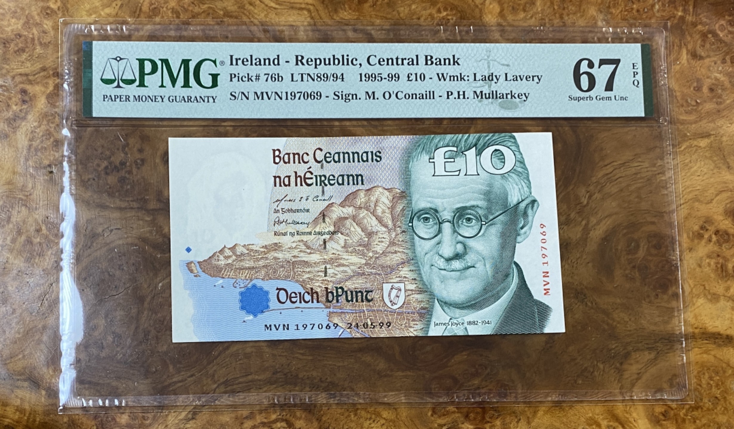 Chase Auction 第14期 - - 中外钱币、纪念钞、民国钞联拍（增加若干拍品） 1995年爱尔兰10镑，PMG67分！