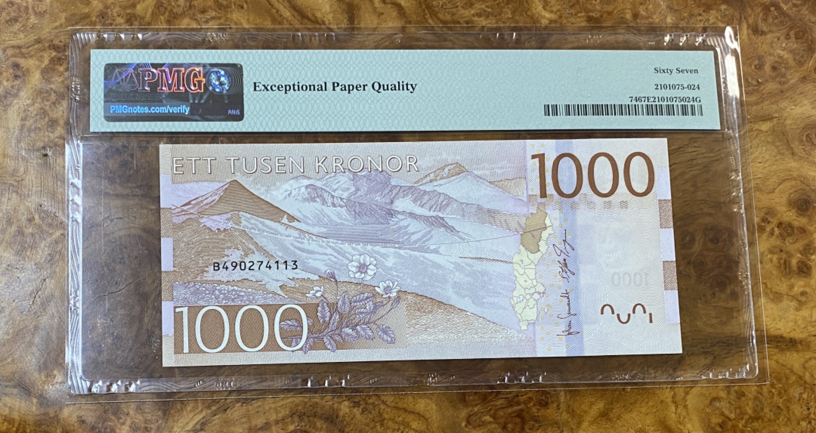 Chase Auction 第14期 - - 中外钱币、纪念钞、民国钞联拍（增加若干拍品） 2015年瑞典1000克朗，PMG67分！