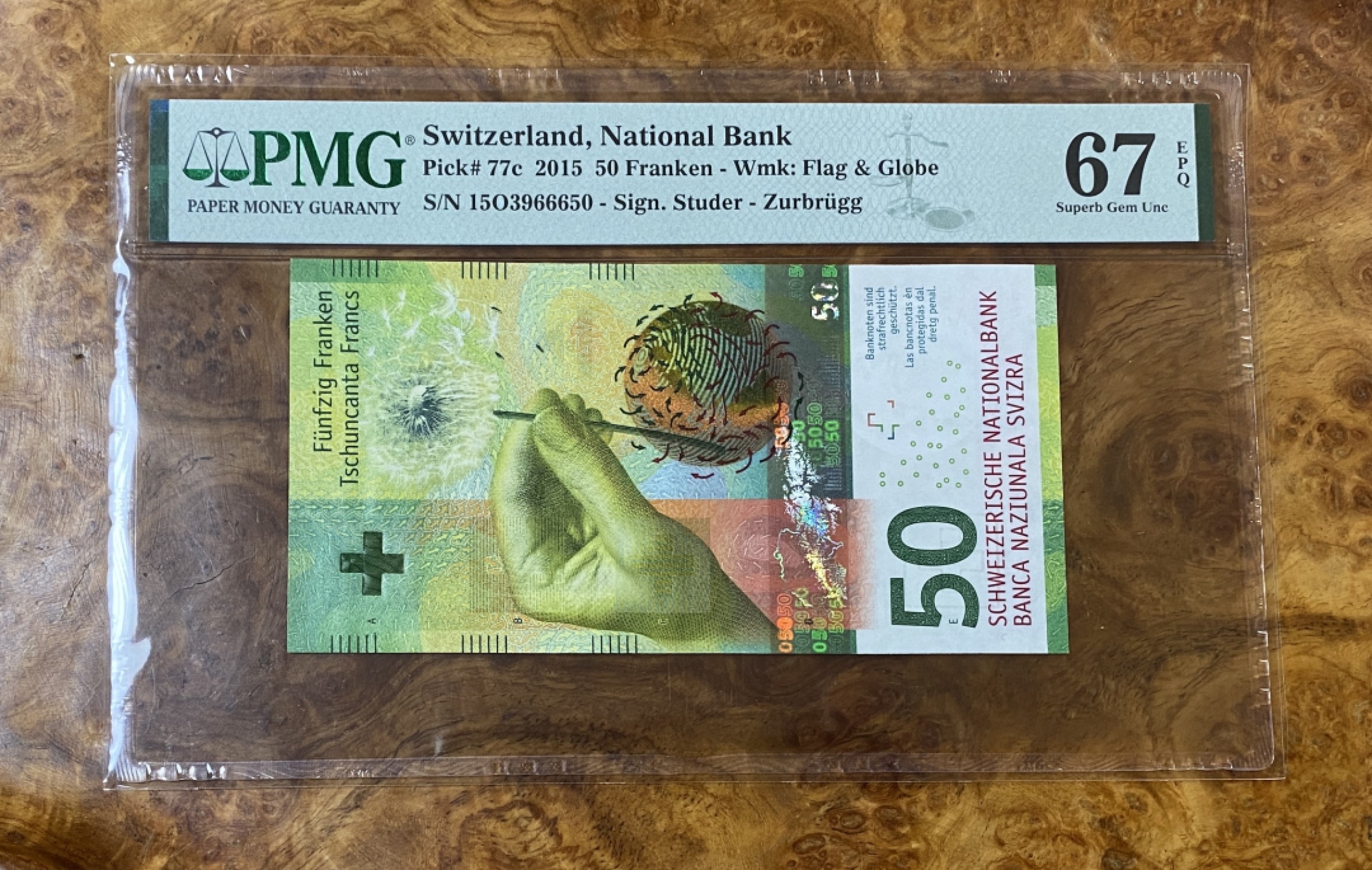 Chase Auction 第14期 - - 中外钱币、纪念钞、民国钞联拍（增加若干拍品） 2015年瑞士50法郎，PMG67！