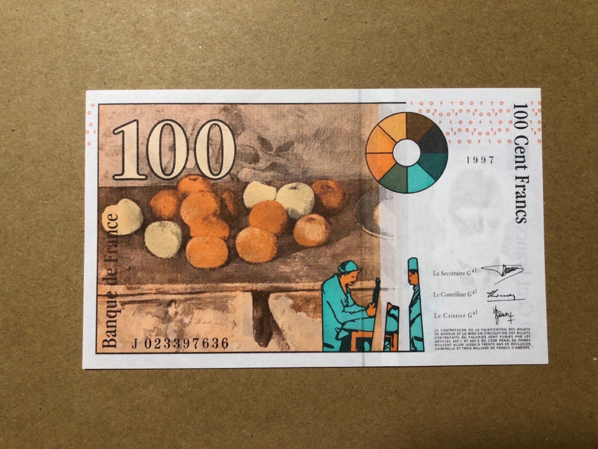 《张总收藏》62期——外币大咖 法国100法郎 UNC 末版 1997年