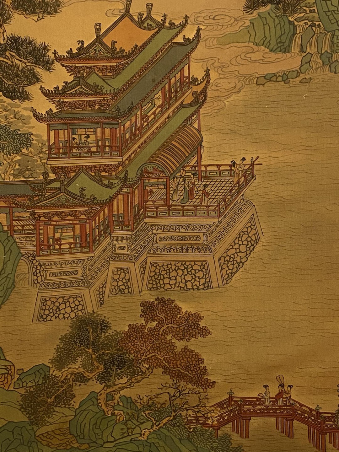 仇英绢本仙山楼阁图
