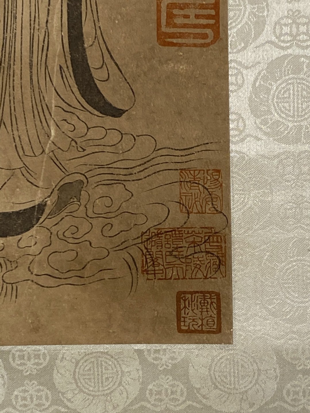 李公麟纸本人物立轴
