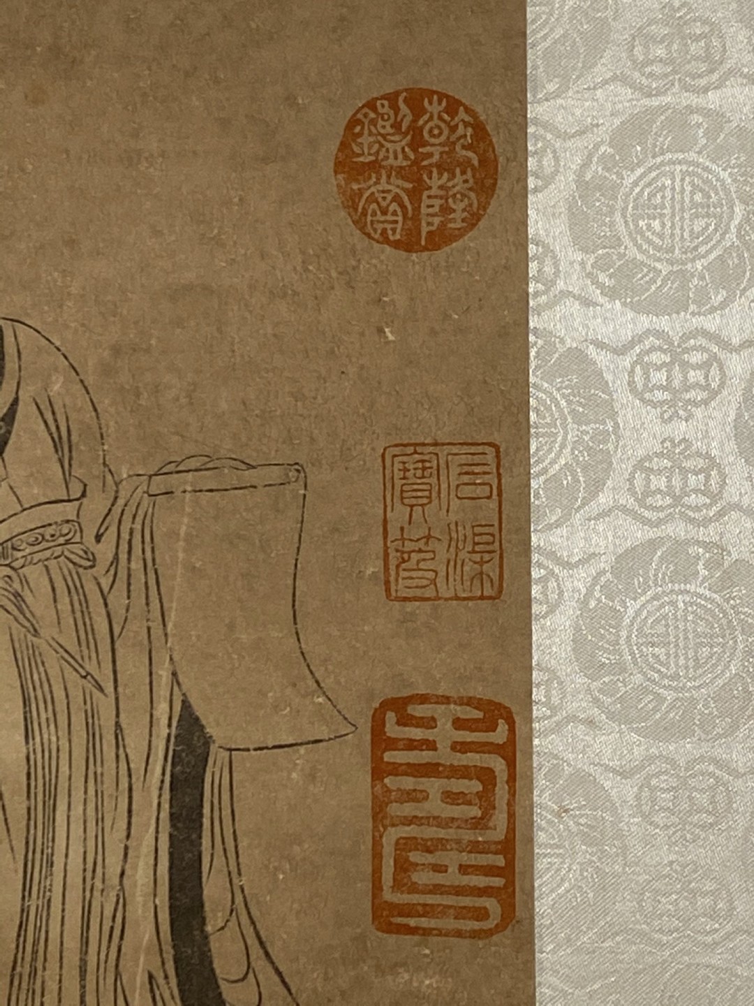 李公麟纸本人物立轴