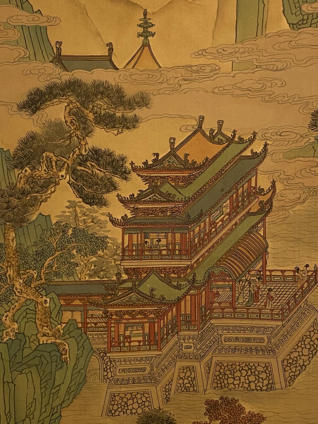 仇英绢本仙山楼阁图