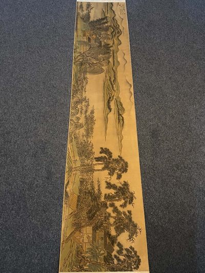 王翚绢本荷莊清夏图长卷 王翚绢本荷莊清夏图长卷