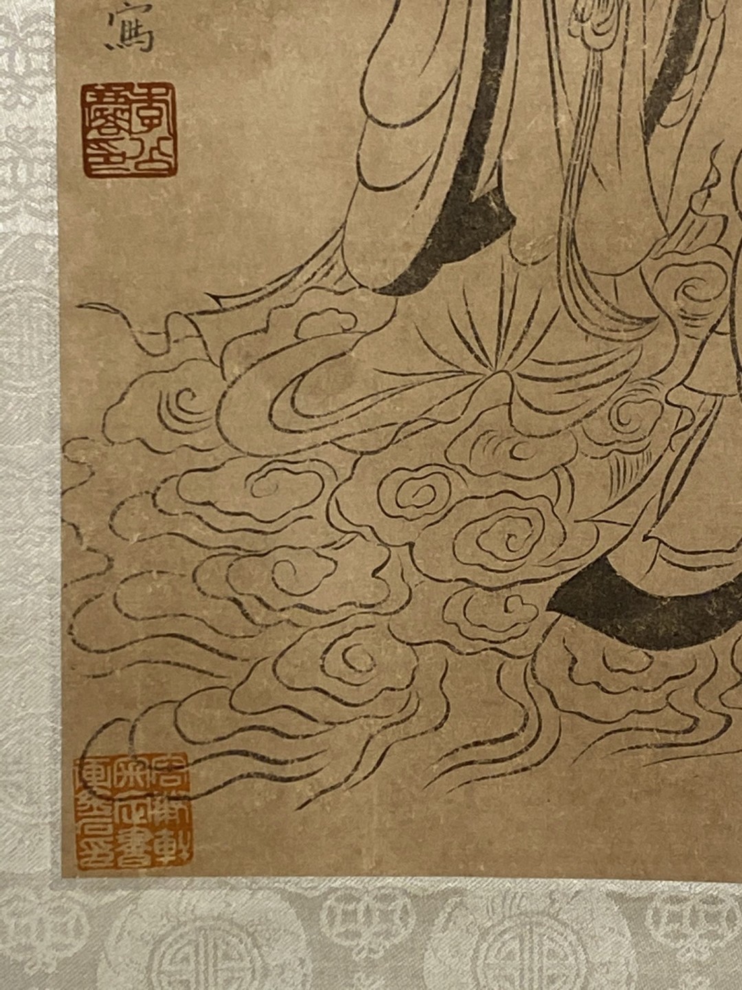 李公麟纸本人物立轴