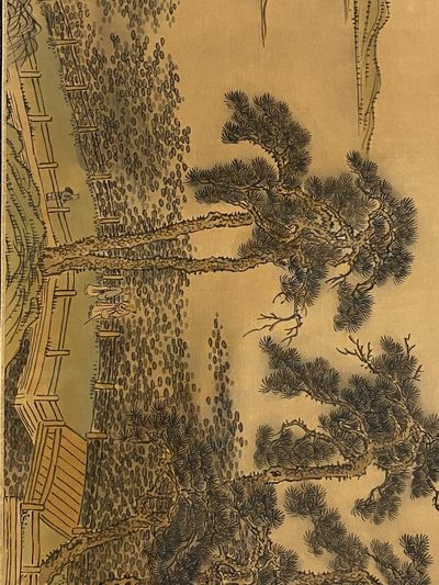 王翚绢本荷莊清夏图长卷 王翚绢本荷莊清夏图长卷