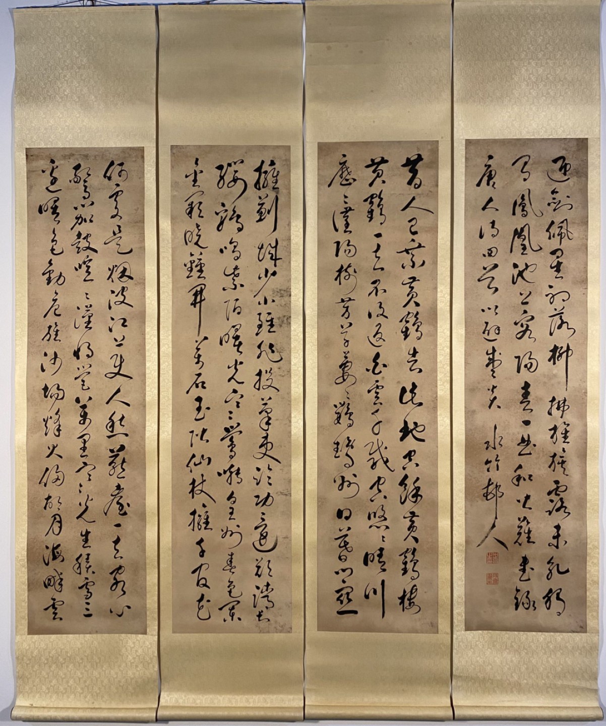 徐世昌纸本书法四扇