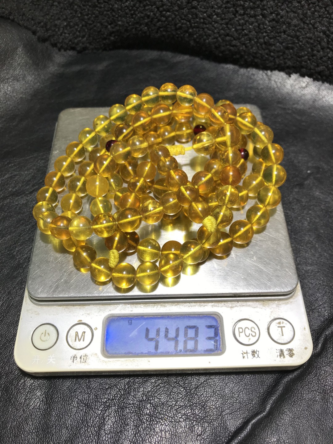 孤品上拍，原矿精品缅甸金珀108项链(手串)一条，
