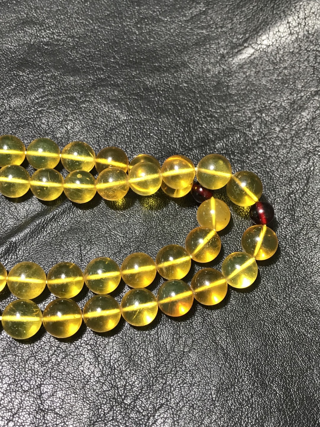 孤品上拍，原矿精品缅甸金珀108项链(手串)一条，
